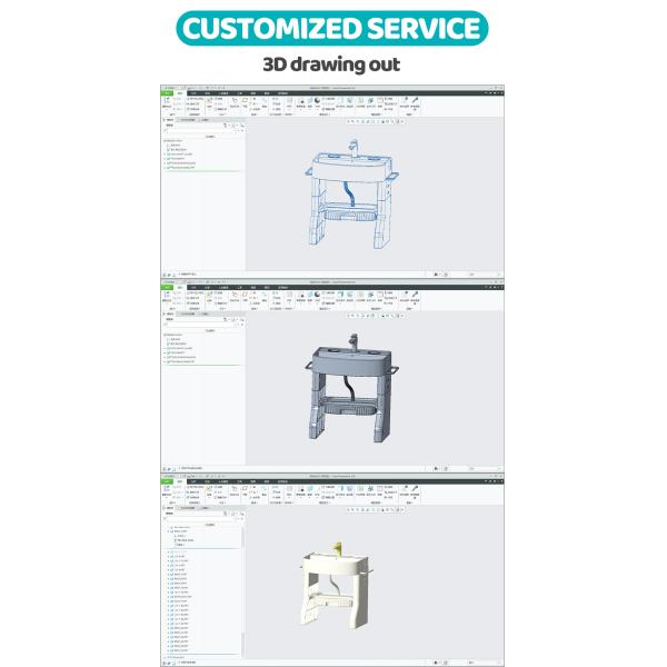 Simulated Baby Bathroom Hand Washing Basin Child Size Sink With Plastic Stand