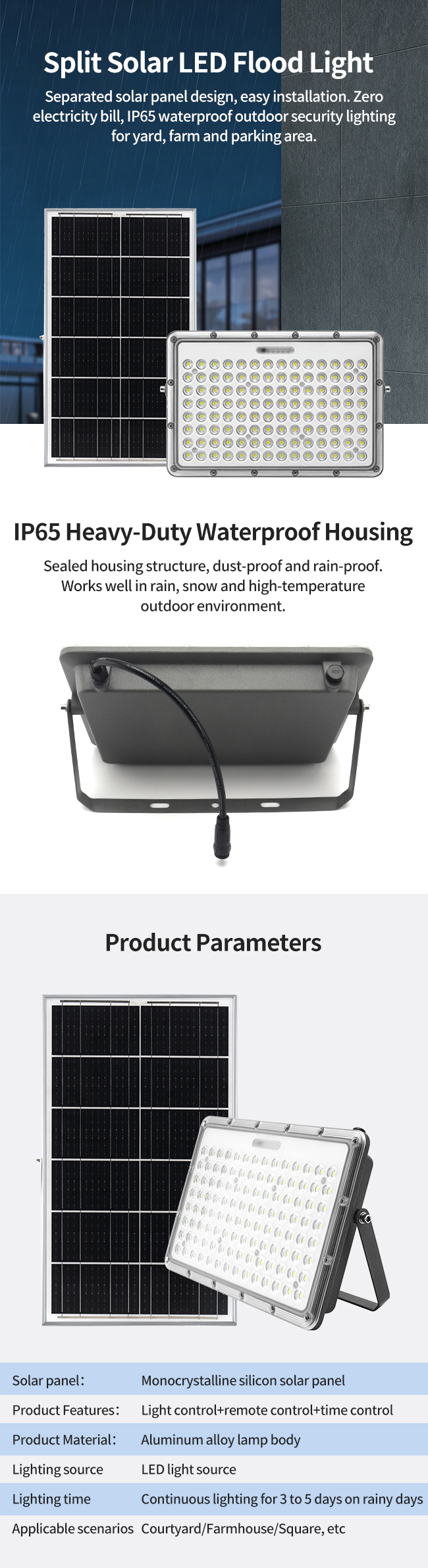 84 LED Solar Flood Light,IP65 Waterproof,Microwave Sensor Timer Light Control,Aluminum Wall Lamp for Yard Garden