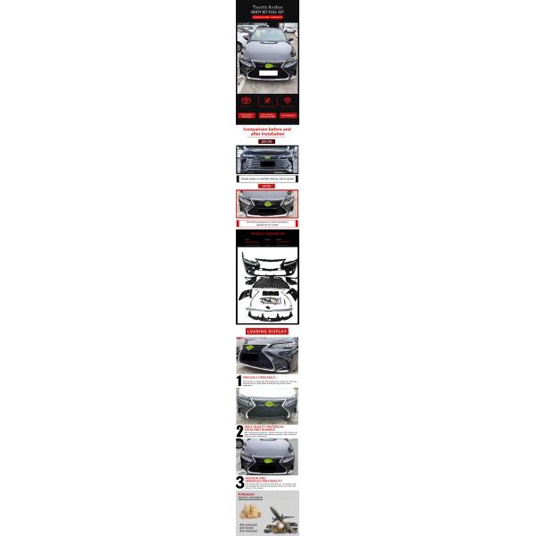 CNC Formed Automotive Body Kits , Toyota Avalon Car Body Accessories