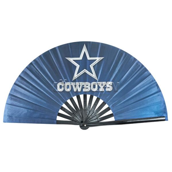 2025 Wholesale Big Clack Large Rave Personalized Custom Printed Logo Bamboo Hand Fan