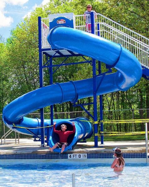 Outdoor Playground Swimming Pool Game Accessories Fiberglass Slide Set for Children