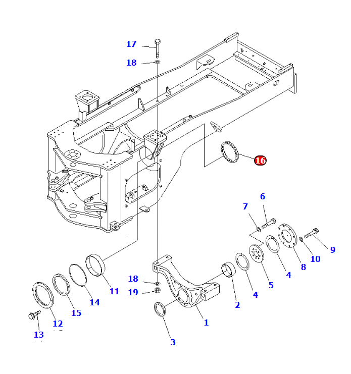 HQ Packing Ring 421-46-15121 4214615121For Komatsu Wheel Loader WA450 WA380 WA420  WA470 Rear Frame 