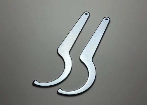 Galvanized Steel Bending Fishing Rod Spanner Metal Stamping Parts With Laser Cutting