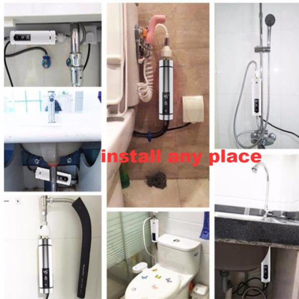 кран 3500-5500W подогревателя ливня без танка водопроводного крана Bathroom горячего немедленный электрический