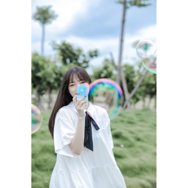 500mAh Handheld Bubble Fan Toy with LED night light CE ROHS approval