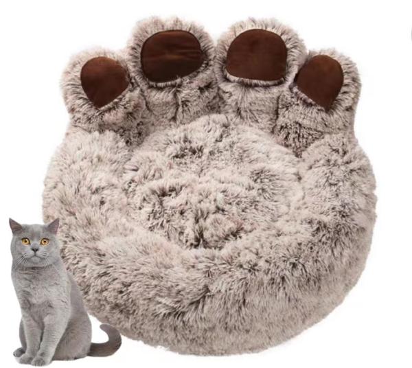 Venda imperdível da Amazon para animais de estimação de alta qualidade, aquecimento macio, cama de pelúcia quente, cama redonda pequena para animais de estimação para cachorro, gato