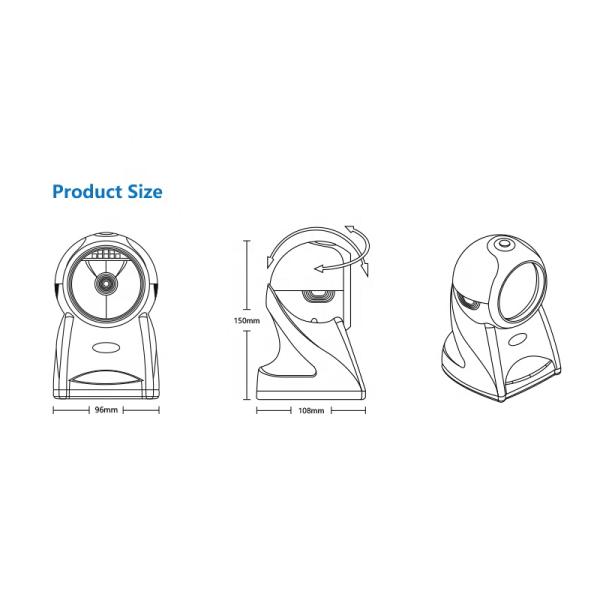 Настольный блок развертки штрихкода POS 60fps Omni дирекционный точность 4 mil