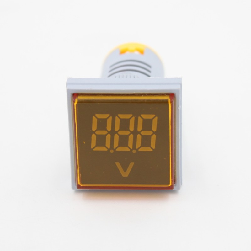 Mini Panel 230V Single Phase Square Digital Ammeter LED Indicator Light IP53 0.5 Accuracy 500V AC/DC Voltage Measurement ABS
