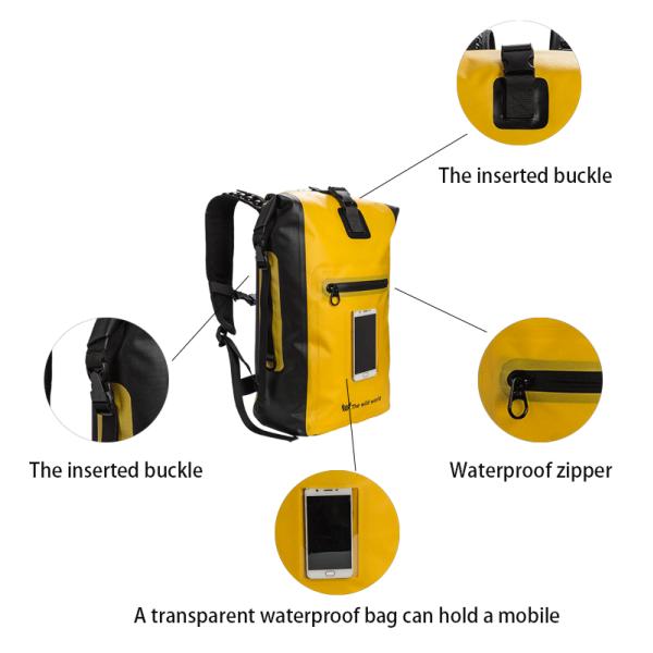 25L Yellow Triathlon Transition Backpack Outdoor Waterproof Rainproof