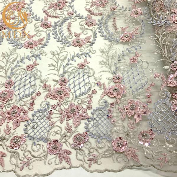 Модная вышивка сетки ткани шнурка Applique двором