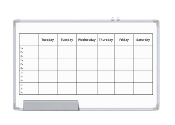 Silver Hanging Magnetic Whiteboard With Hooks Eco - Friendly Design