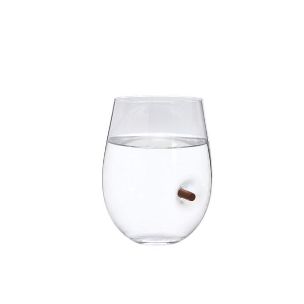 copo de vidro personalizado uísque da bala do embutimento 260ml para beber da barra dos utensílios de mesa