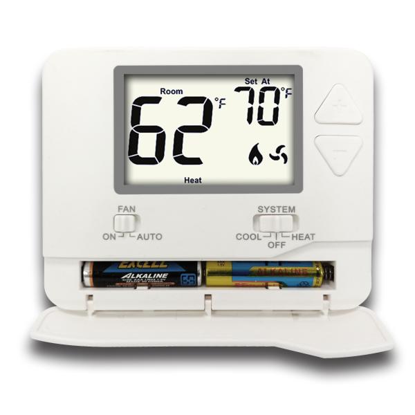 Central Air Conditioner HVAC Thermostat With 1 Heat / 1 Cool Omron Relay