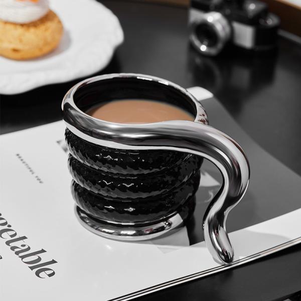 Multi-Colored Unique Shape 3D Ceramic Tea Mug Wear Resistant