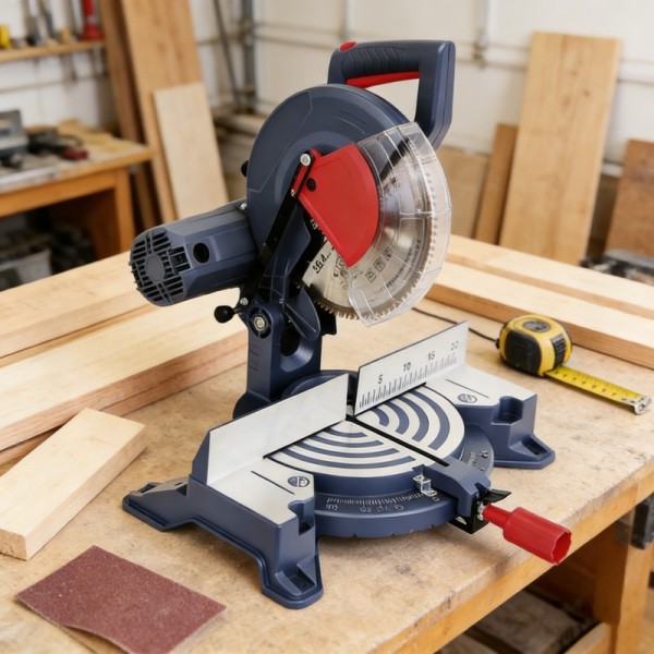 Electric Heavy Duty Industrial Miter Saw with 255mm Blade and 0-45 Cutting Angle for Precision Metal Cutting