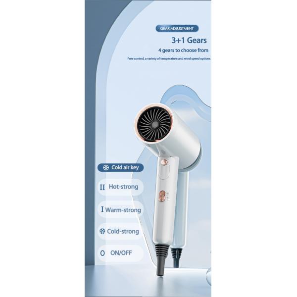 2000 Вт мощный портативный сгибающийся сушилка для волос с голубым светом для путешествий в отель