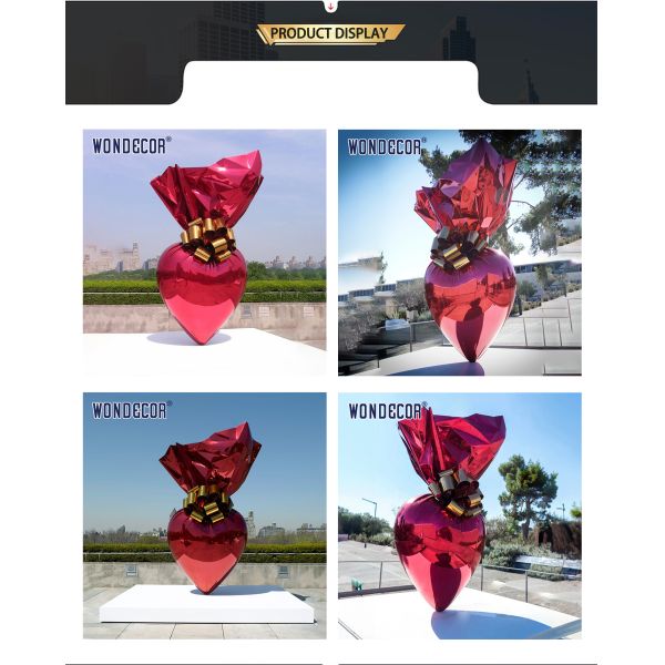 Famous Artwork 'Sacred Heart' - Large Outdoor Forged Metal Craft Stainless Steel Sculpture