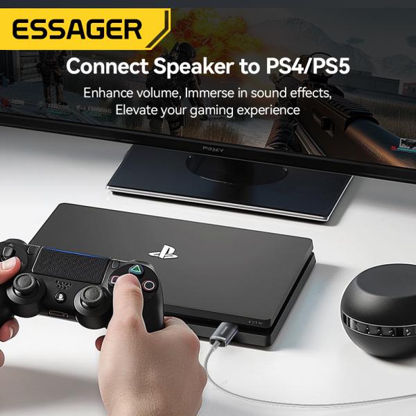 ESSAGER ES-OTG21 USB A To 3.5mm Aux Jack Audio Adapter Support Sound Card