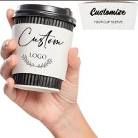 Papel desechable personalizado Manga de taza de café Reutilizable y ecológico