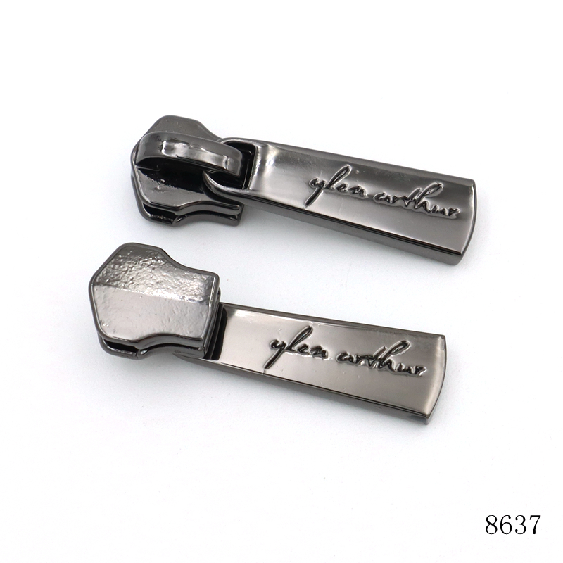 Anti Fade Metal Zipper Puller Shiny Custom Zipper Puller Gunmetal