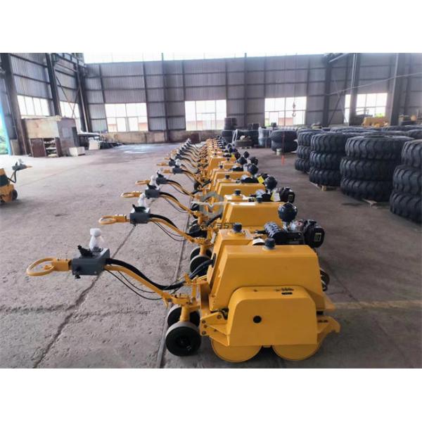 800kg Hydraulic Walk Behind Double Drum Mini vibratory Road Roller