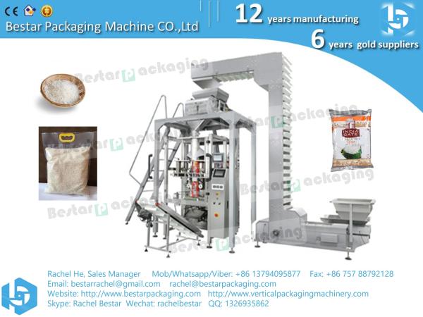 Automatic long grain rice packaging machine packing by PE film BSTV-550BZ