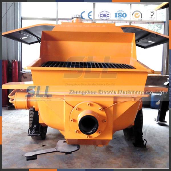 Diesel Power Hydraulic Concrete Pump , 90m3/H High Pressure Concrete Pump