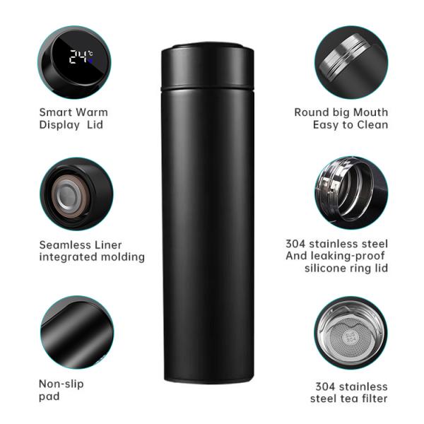 17oz Custom Stainless Steel Vacuum Flask with Direct Drinking and Water Flowing Method