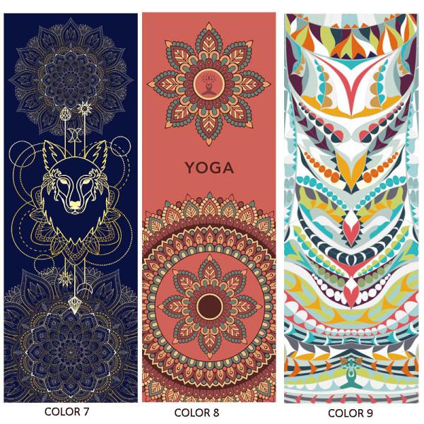 16 Patterns Printed Yoga Towel 185X63cm Microfiber Cover Yoga Mat Towel