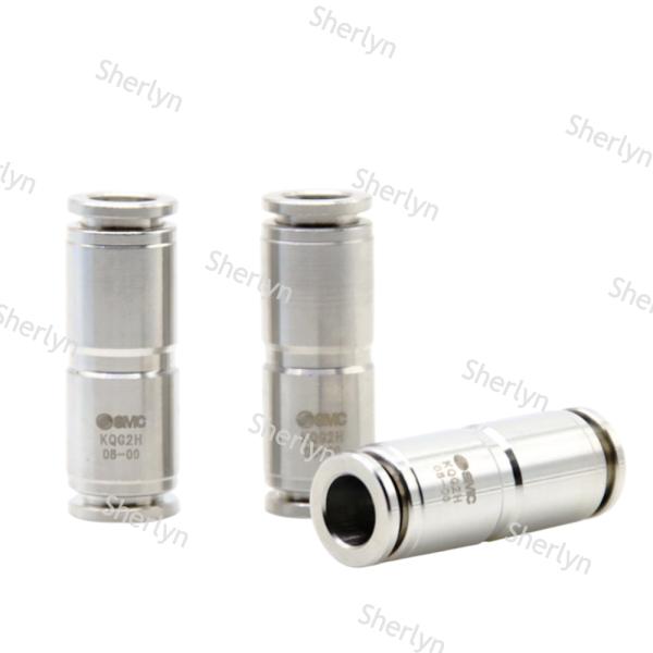 SMC Push To Connect Stainless Steel Fittings KQG2H06-00 Straight Tube 4E2-1ES/KQ2A43 One-Touch Fitting.