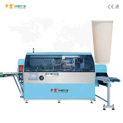 Máquina de impressão plástica da tela do copo do cone da cor automática do servo um com auto sistema SF-ASP/F/R1 da carga e do descarregamento.
