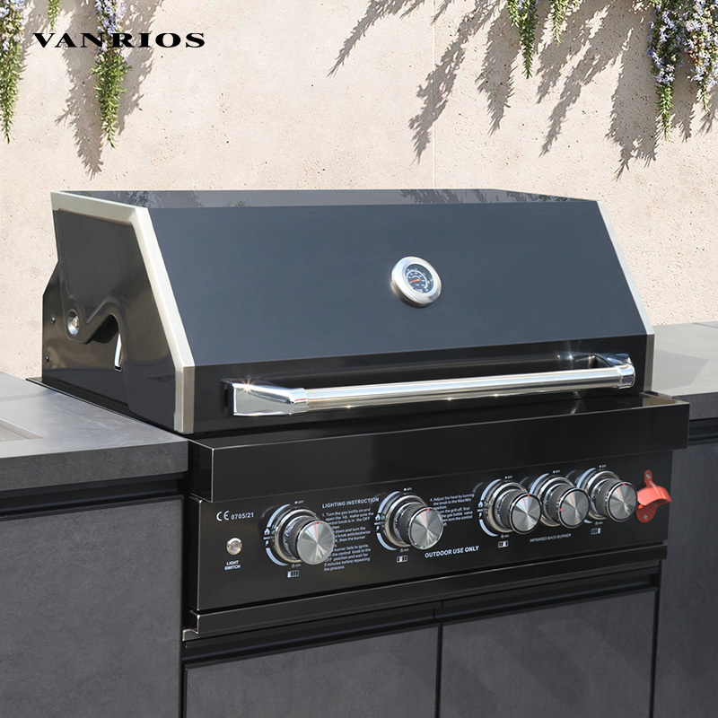Marine Grade Aluminum Outdoor Kitchen Island Weatherproof Modular BBQ Grill Station