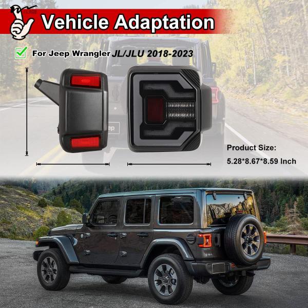 Lâmpadas traseiras de LED Lâmpadas traseiras de automóveis Requisito de substituição 1Pareja de caixa negra fosca/lente de fumaça