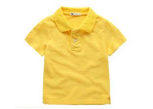 Soft Cotton Polo Shirts With Company Logo Embroidery / Kids Short Sleeve Polos
