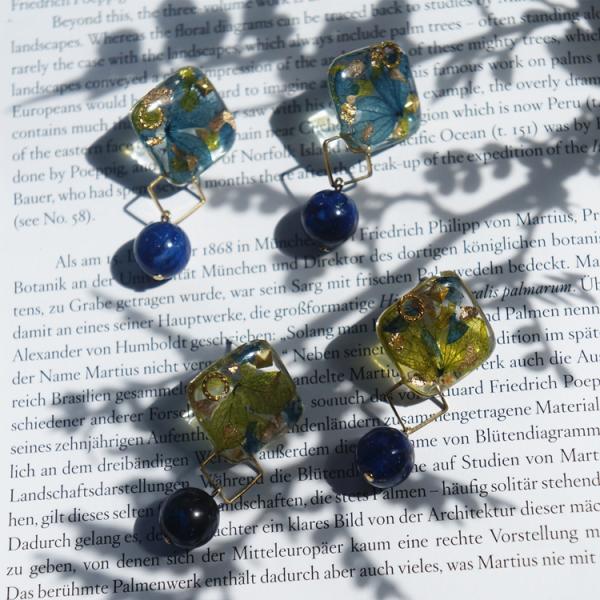 Lilac Ball Dream Catcher Mixed Flowers Handmade Artificial Jhumke Earring Jewellery Accessories