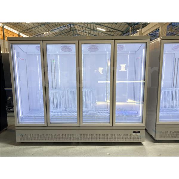 Low Temperature Commercial 4 Glass Door Large Supermarket Refrigerator Upright Freezer