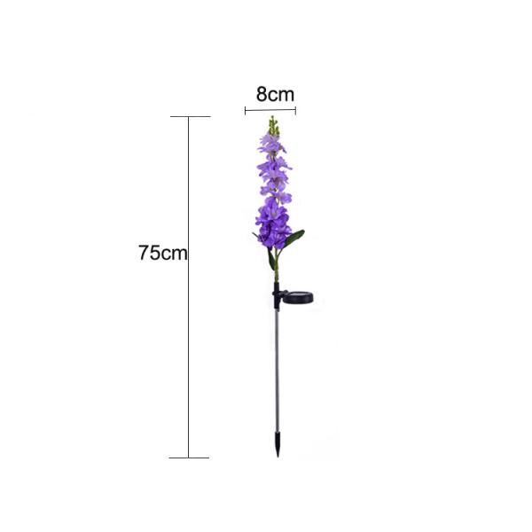 Solar Artifical Violet Lights Outdoor Lawn Park Decoration Lamp LED Silk Violet Lamp