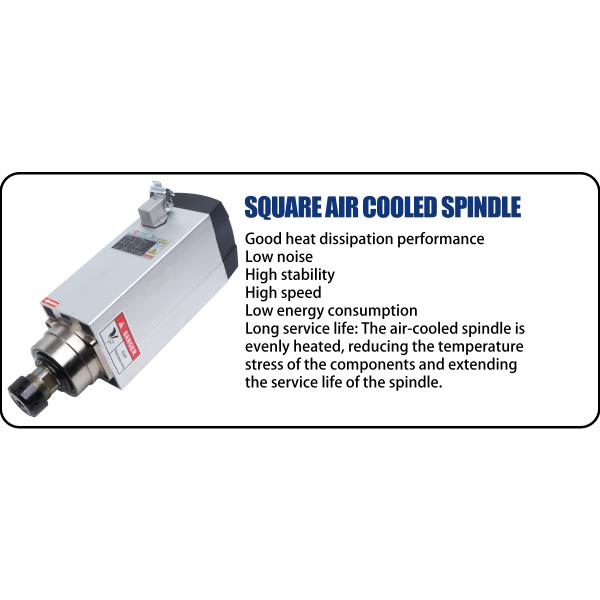 6KW воздушно-охлажденный ER32 квадратный шпиндель с инвертором YFK