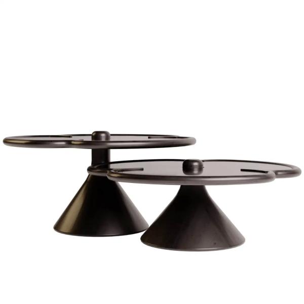 Wooden Round Marble Center Table For Living Room Clover Design