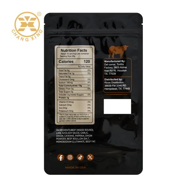 Custom Moisture Proof Plastic Zipper Packaging Pouch Food Packaging Bag Meat Packing Bag