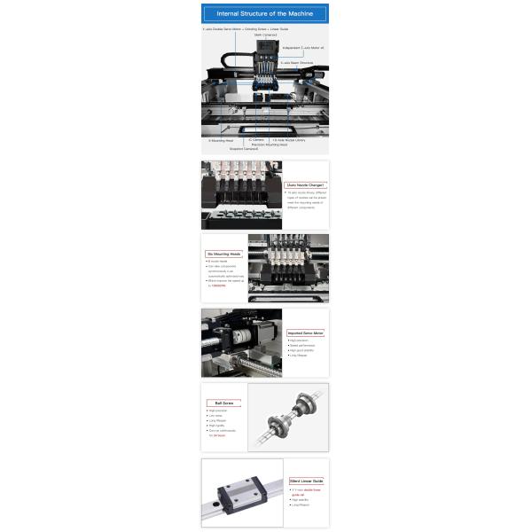 Двойные Y-моторы CHM-751 Экономические 6 голов PCB Производственная линия SMT Pick and Place Machine