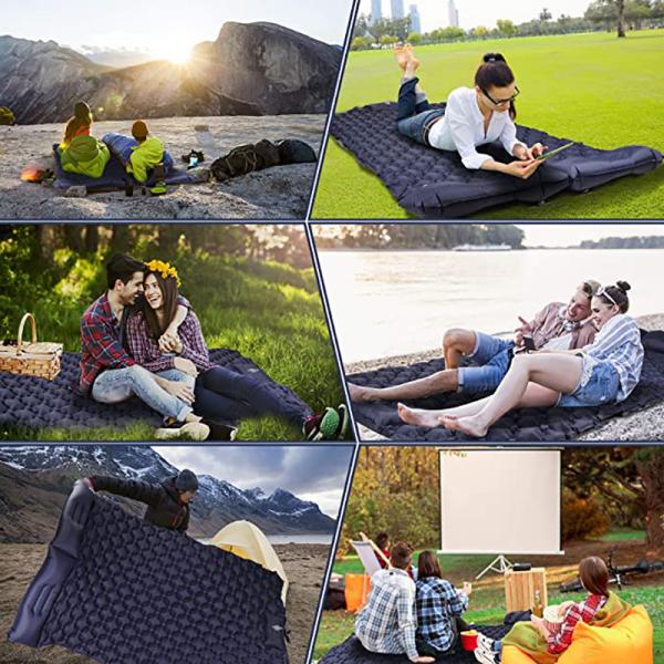 Waterproof Compact Built In Air Pump TPU  Two Person Camping Sleeping Pad