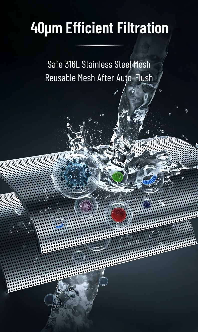 Fully Automatic Whole House Backwash Sediment Filter, Well Water Filtration System for Sand, Rust and Impurity Removal