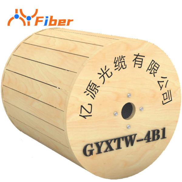 2 Core 12 Core Armored Telecommunication Cable GYXTW-4B1 Central Beam Tube Optical Cable