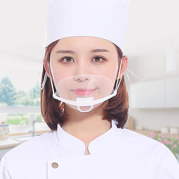 Food Processing Healthcare Industry Plastic Face Mask With Logo Anti Fog