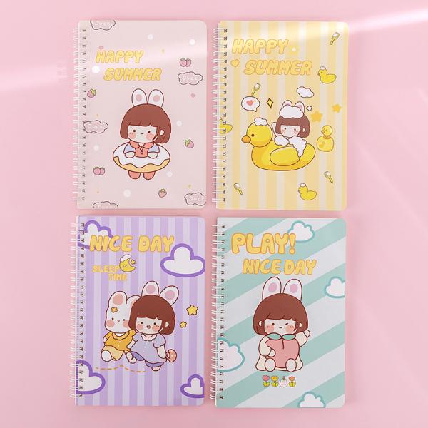 Cartoon Student Notepad Stationery Spiral Notebook A5 Thickened Horizontal Line Gift