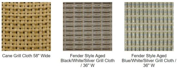 Cabinet Grill Cloth Black/White with Silver Accent, 63 Width grill cloth fabric DIY repair speaker
