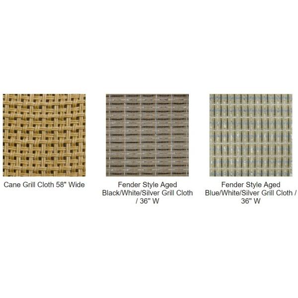 Cabinet Grill Cloth Black/White with Silver Accent, 63