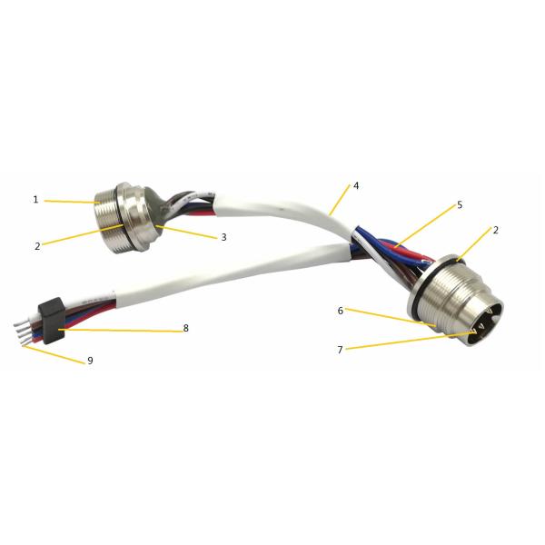 22AWG AISG Inner Ret Control Cable Male To Female With Customzed Terminals