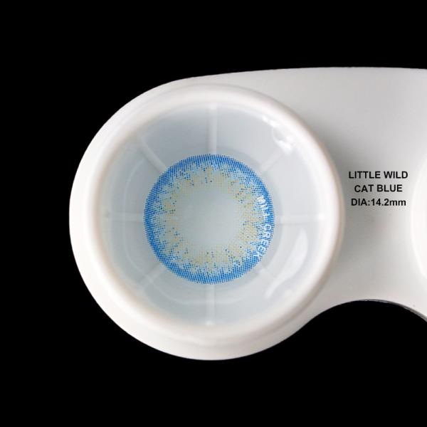 Контакты рецепта маленьких диких контактных линзов зеленого цвета Брауна кота янтарных голубые